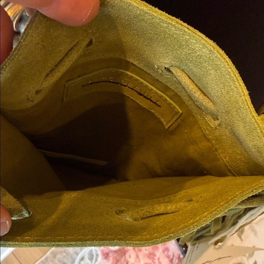 Free People Calamaty Fringe Olive Crossbody Bag - Picture 3 of 4